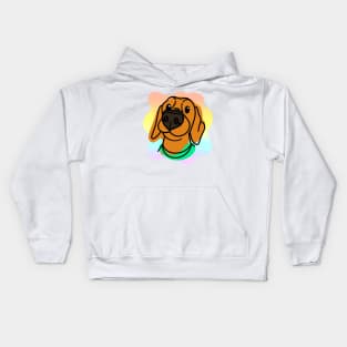 Rainbow Dachshund Kids Hoodie